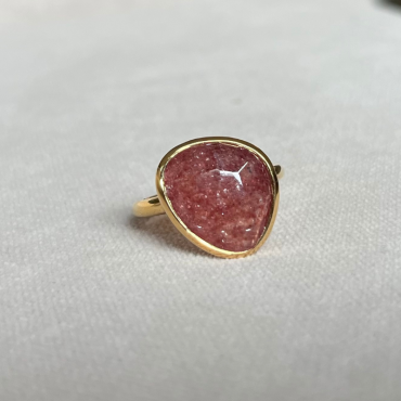 Bague NOCTURNE Quartz fraise
