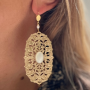 Boucles PAGODE Nacre blanche