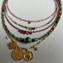 Collier PAPYRUS Rubis zoïsite