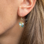Boucles plumes Pistache