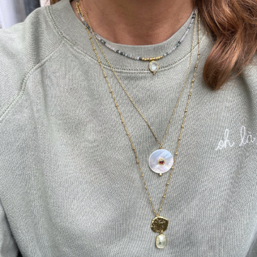 Sautoir Paz Prehnite