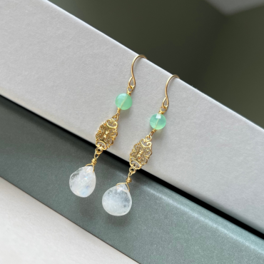 Boucles Pacome coeur facetté