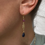 Boucles Pacome coeur facetté