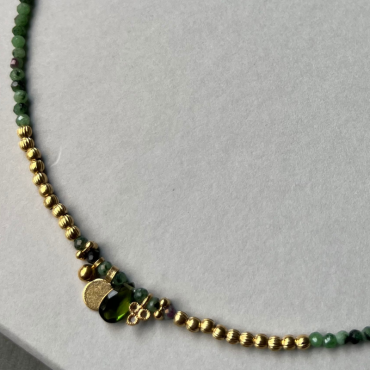 Collier PRETTY charms tourmaline verte