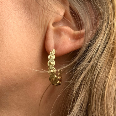 Boucles estampe filigrane Prune