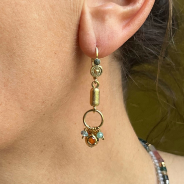 Boucles Partition multi-pierres fines