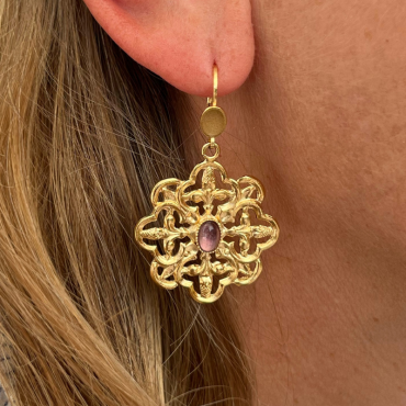 Boucles d'oreilles PAULA Améthyste